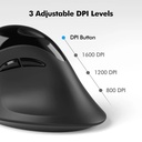 Micropack MP-V03W USB-C USB-A Dual Receiver Vertical Wireless Mouse