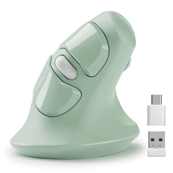 Micropack MP-V03W USB-C USB-A Dual Receiver Vertical Wireless Mouse
